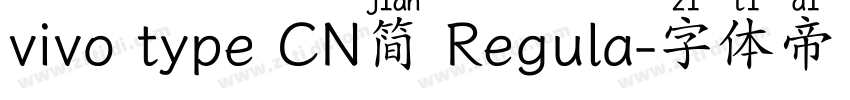 vivo type CN简 Regula字体转换